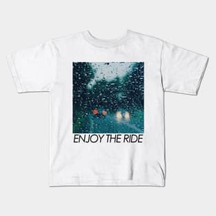 Enjoy The Ride / Mindfulness Rainy Journey Kids T-Shirt